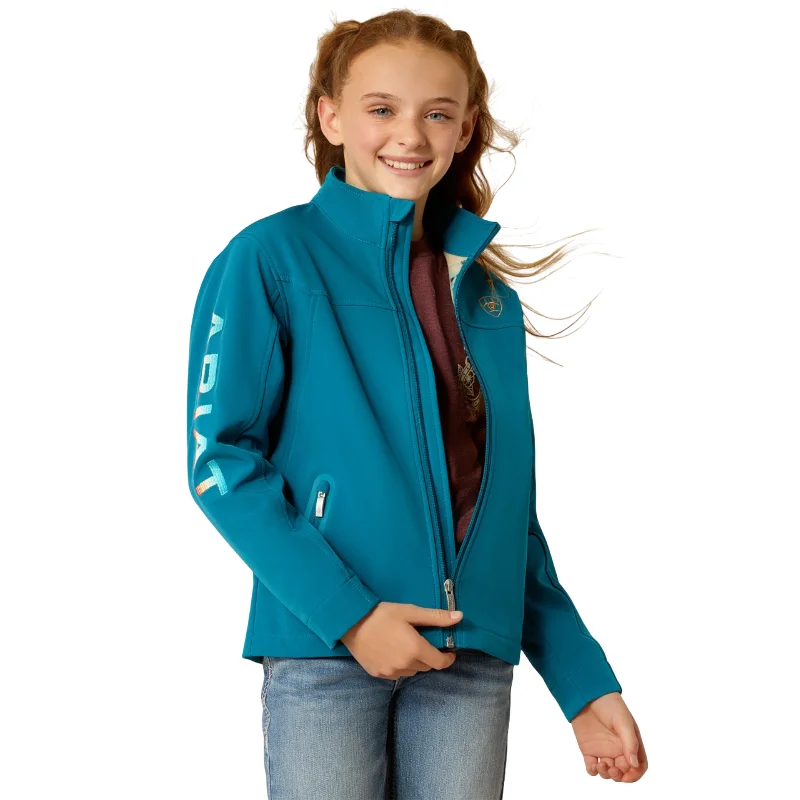 Ariat Youth Girl's Team Softshell Ocean Depths Full Zip Jacket 10052786