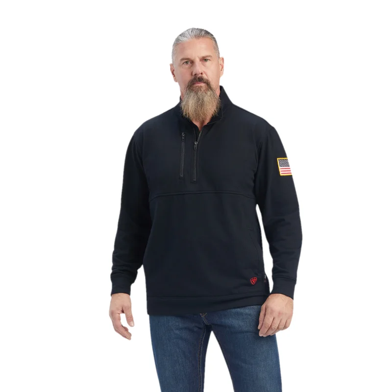 Ariat Men's FR Dura Stretch Fleece Black Work Shirt 10041480