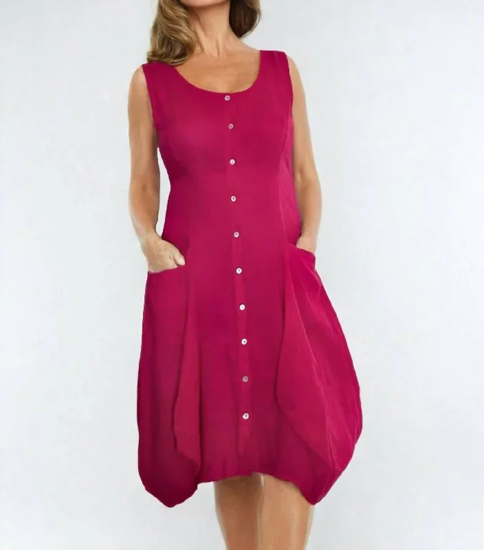 Olly Short Dress In Fuchsia