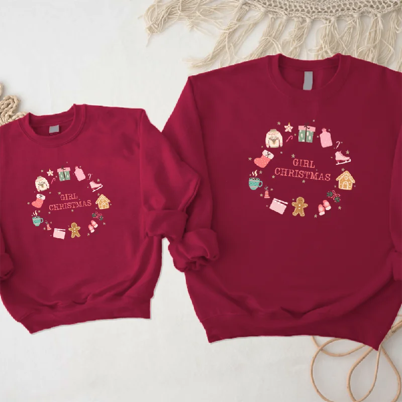 Girl Christmas Matching Sweatshirts