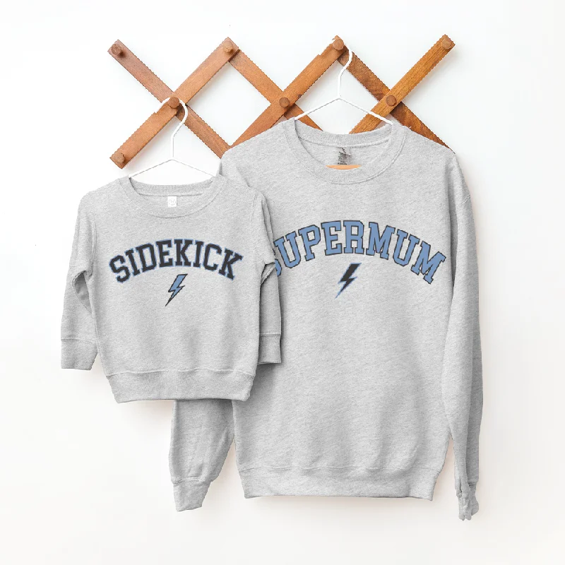 Supermum & Sidekick College Matching Mum & Kids Sweatshirts