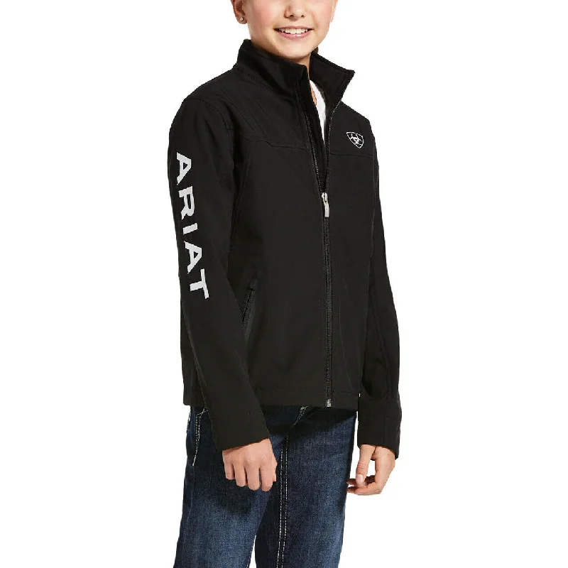 Ariat Unisex Youth Black New Team Softshell Jacket 10028657