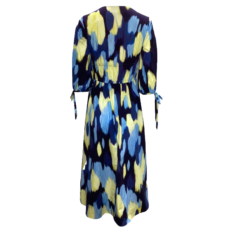 Altuzarra Donrine Printed Poplin Midi Dress in Multicolor Cotton