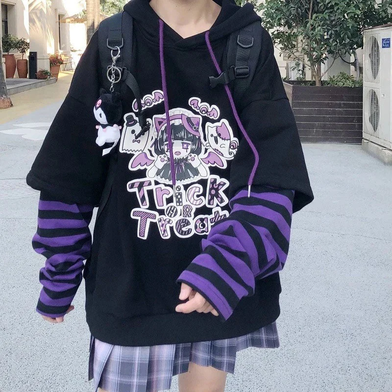 Japanese Moletom Anime Hoodies Cartoon E Girl Y2k Gothic Harajuku