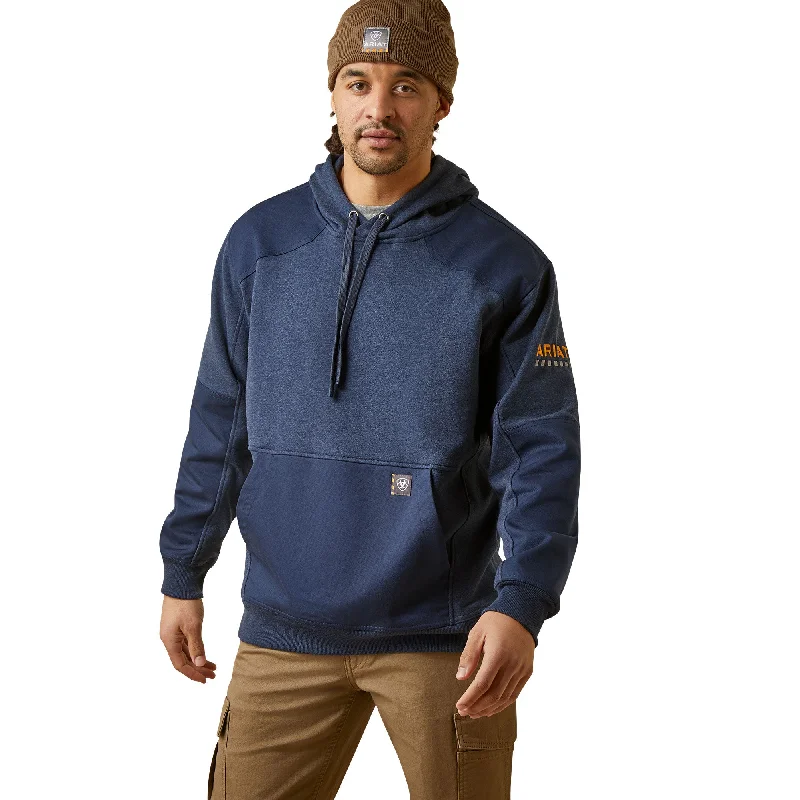 Ariat Men's Rebar Workman DuraCanvas Navy Heather Hoodie 10046149