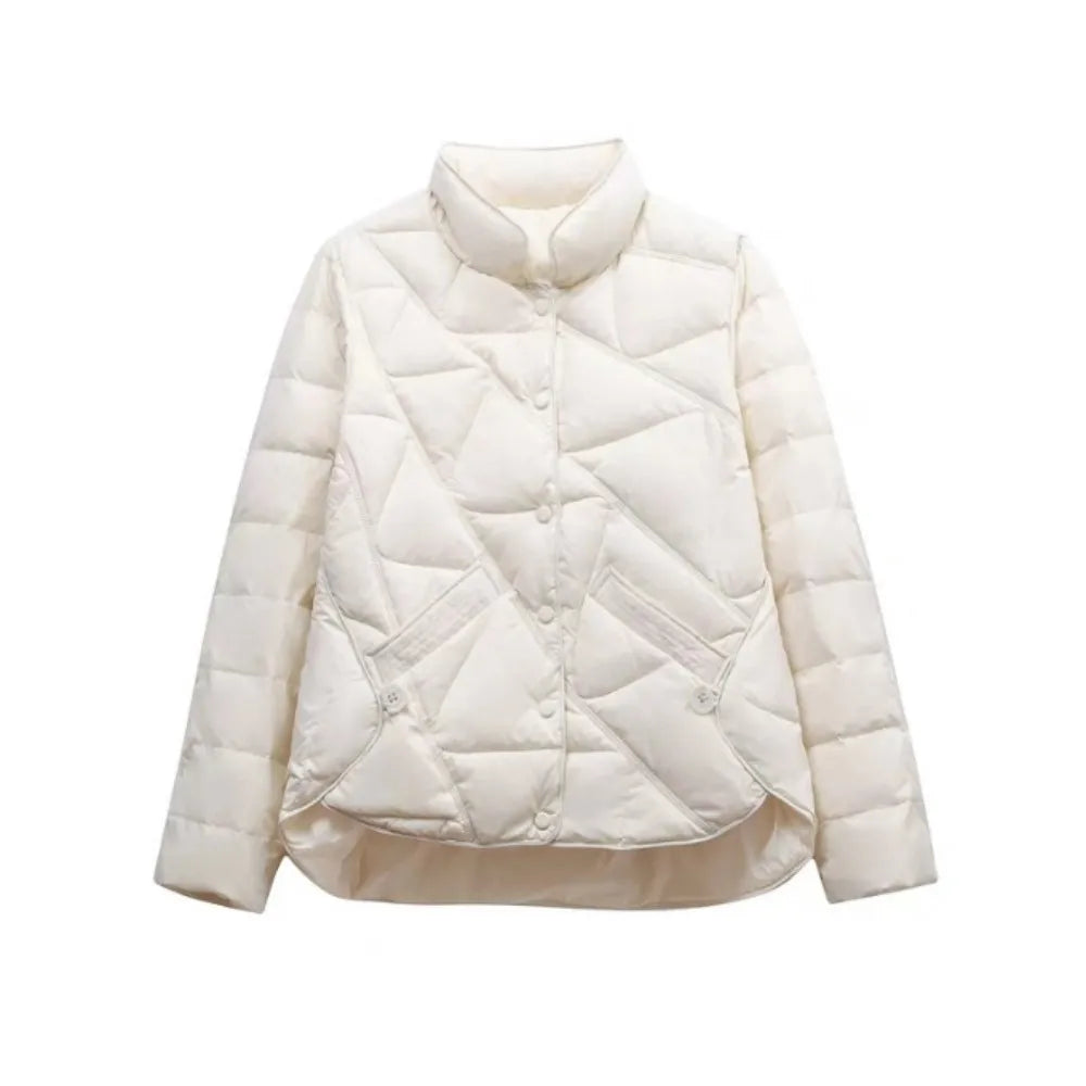 Fashion Women Puffer Jackets Ultra Light Duck Down Cotton Jacket