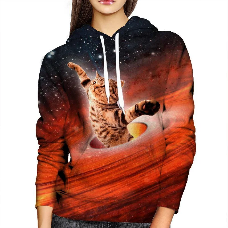 Galactic Cat Womens Hoodie