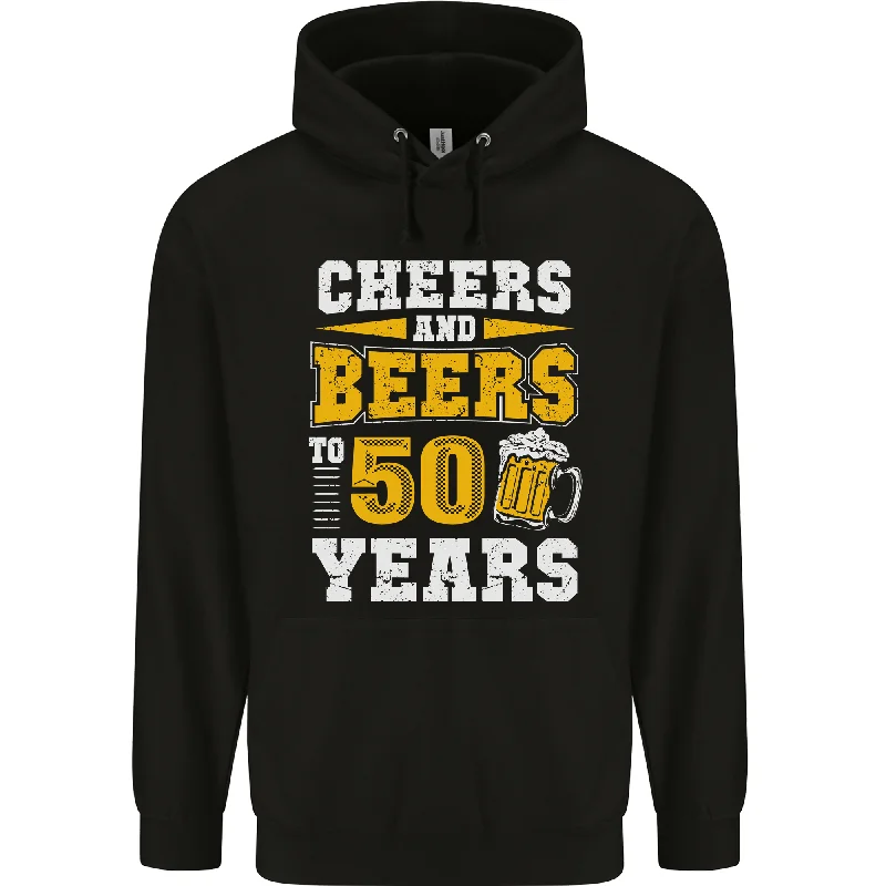 50th Birthday 50 Year Old Funny Alcohol Mens 80% Cotton Hoodie