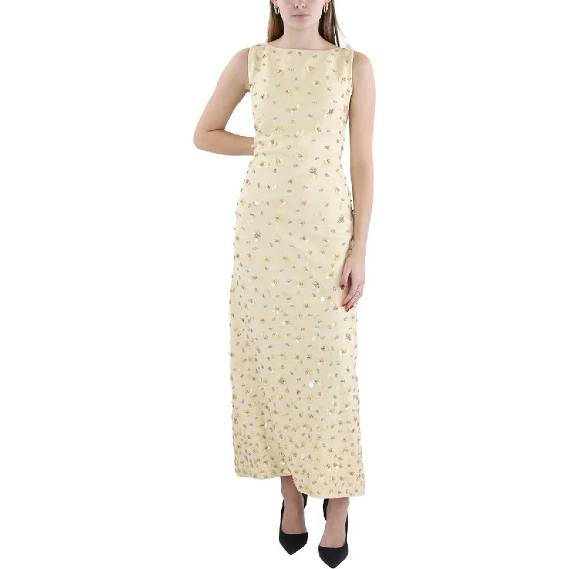 Womens Full Length Embellished Maxi Dress