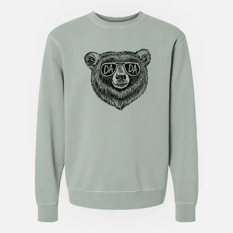 Dada Bear - Dada Glasses - Unisex Pigment Dyed Crew Sweatshirt