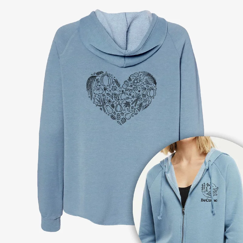 Heart Full of Fall - Women's Cali Wave Zip-Up Sweatshirt