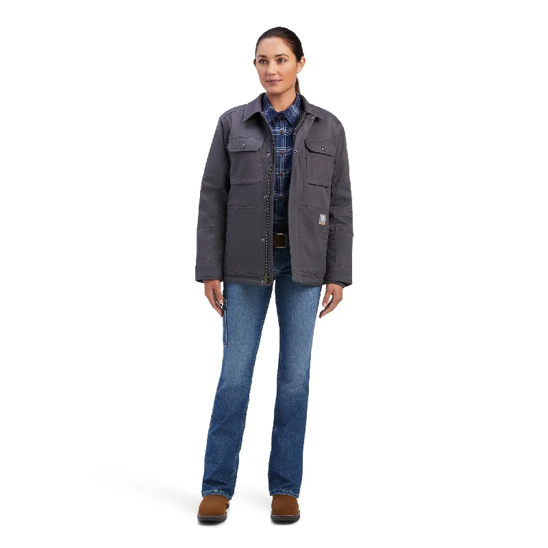 Ariat Rebar DuraCanvas Sherpa Lined Grey Jacket 10041469