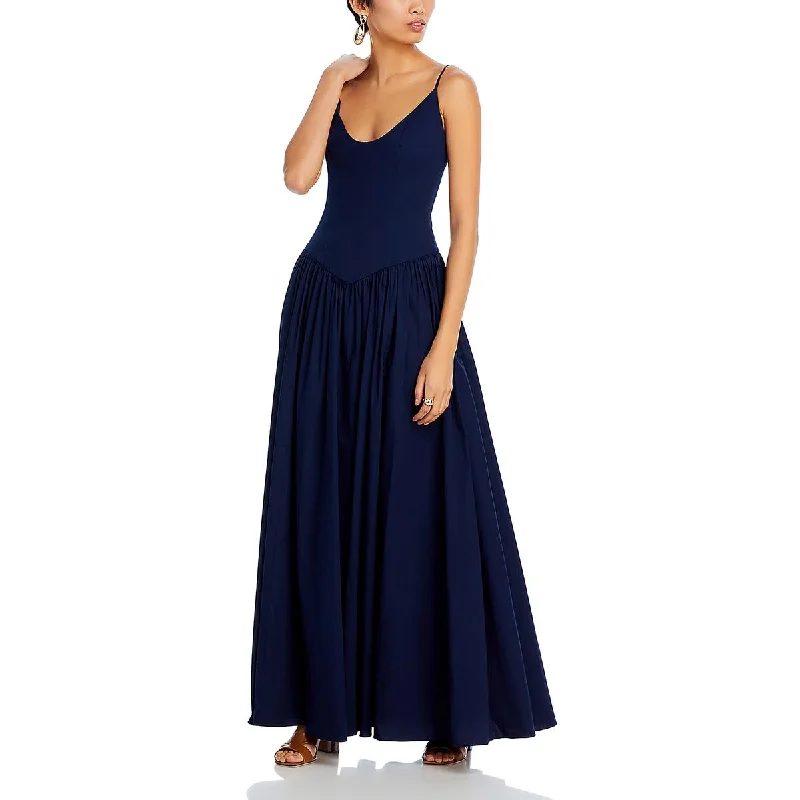 Womens Pleated Long Maxi Dress