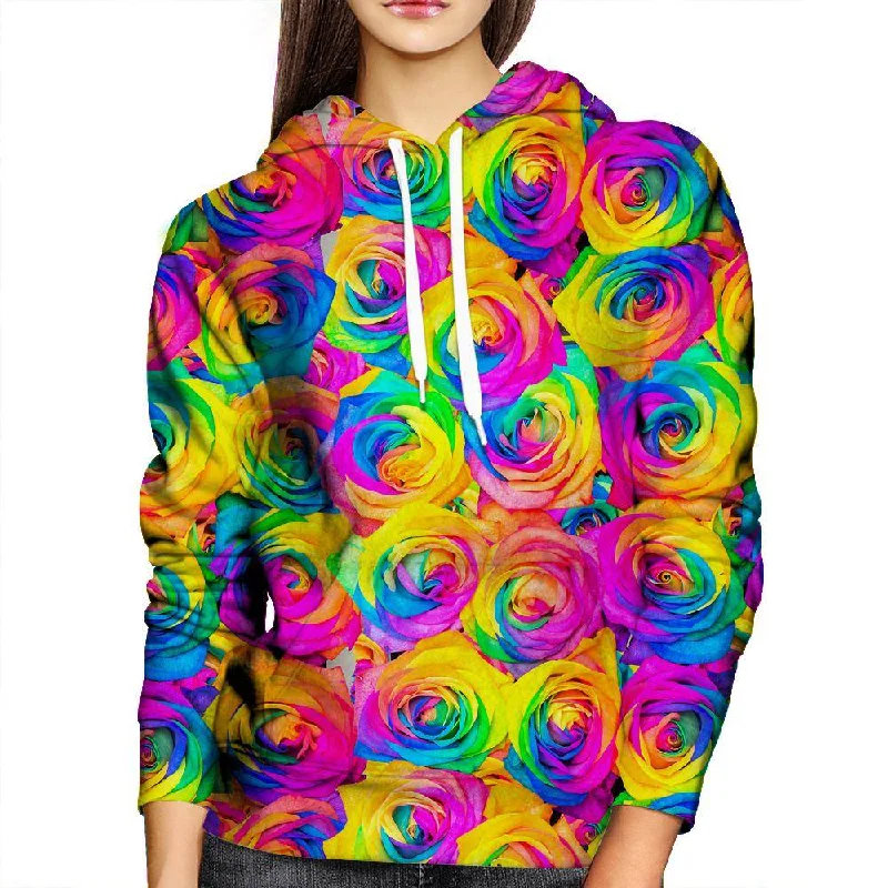 Kaleidoscope Roses Womens Hoodie