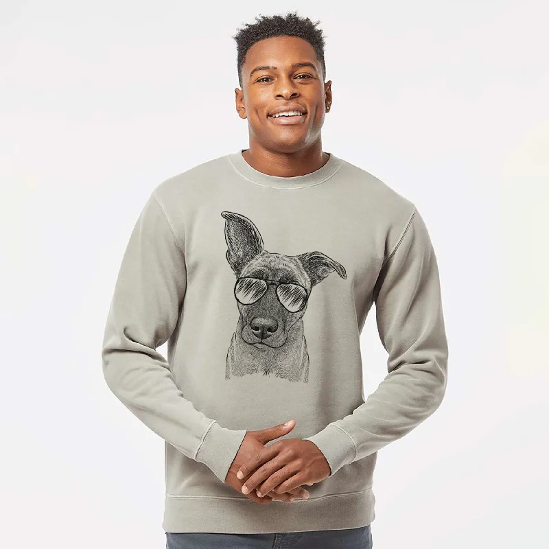 Aviator Zoey the Mixed Breed - Unisex Pigment Dyed Crew Sweatshirt