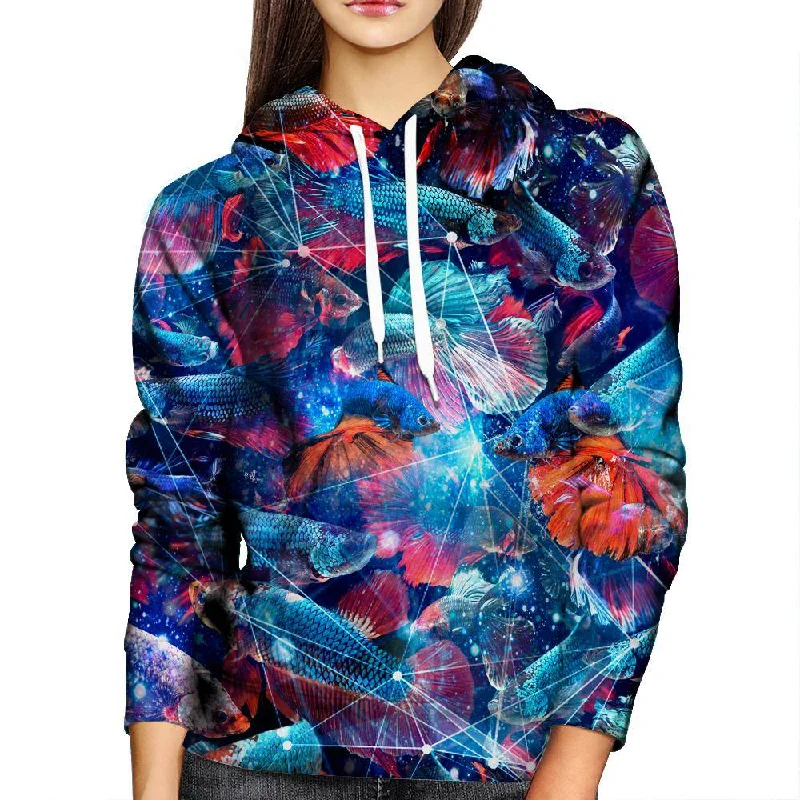 Galactic Fish Womens Hoodie