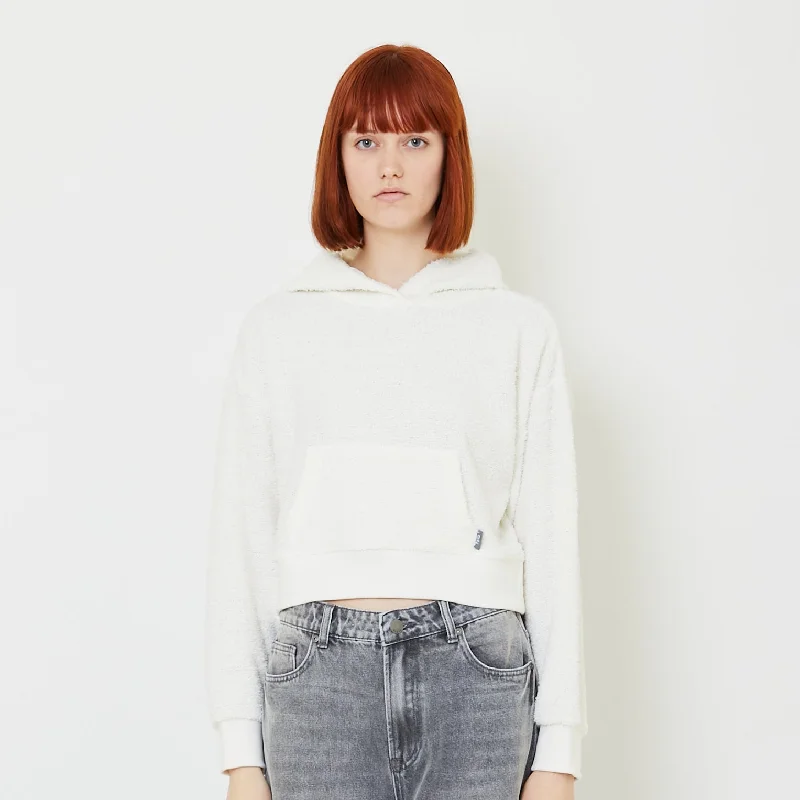 Women Cropped Hoodie - Off White - SW2407084A