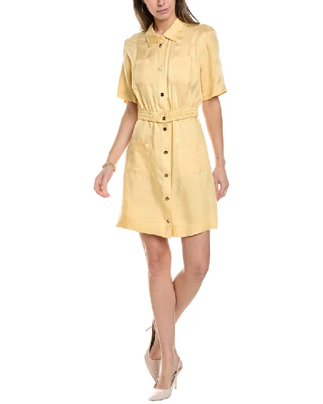 Sandro Linen-Blend Mini Dress