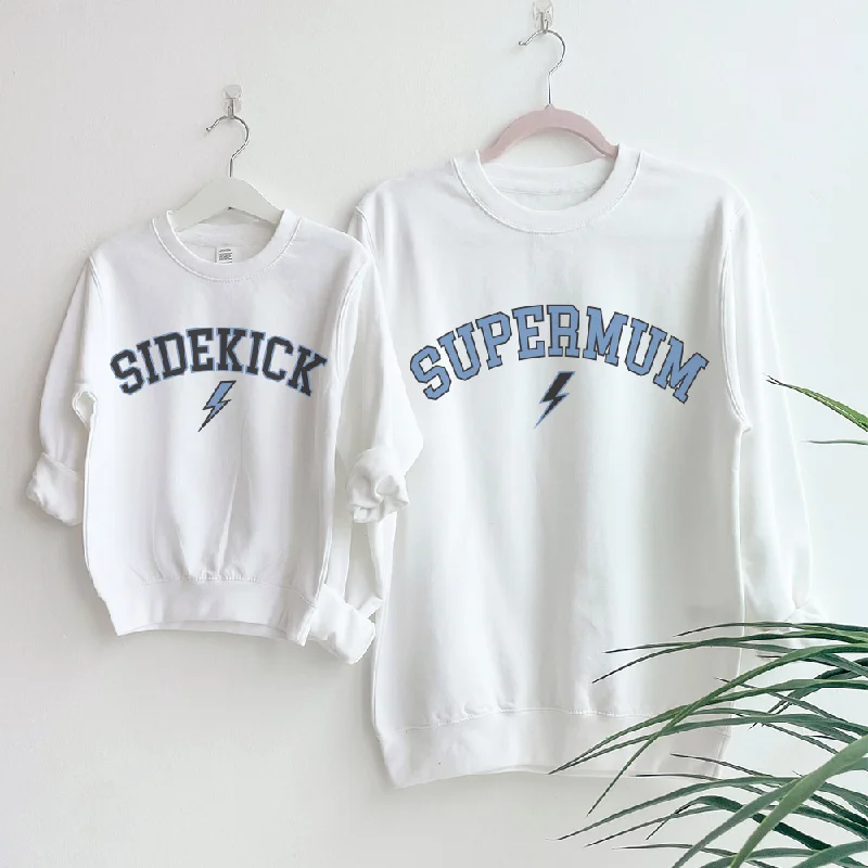 Supermum & Sidekick College Matching Mum & Kids Sweatshirts