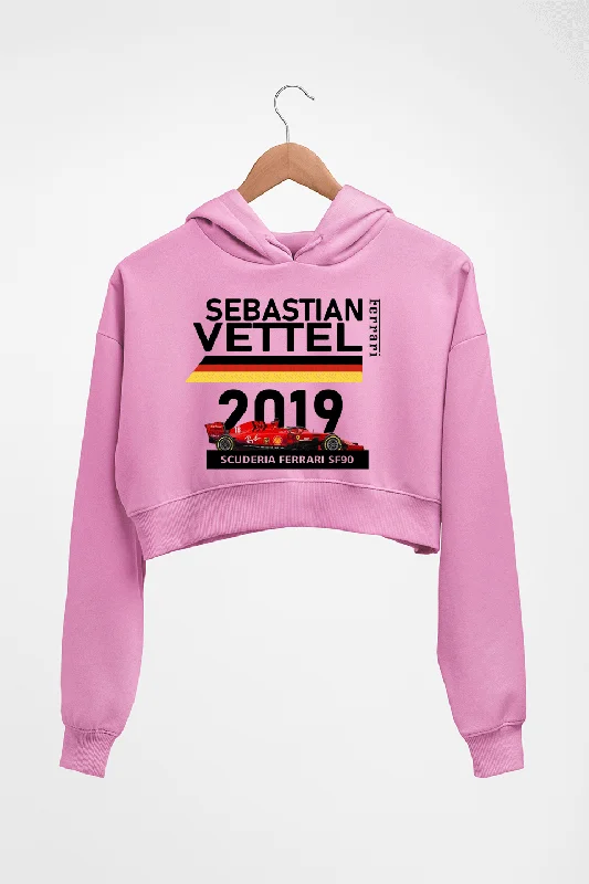 Sebastian Vettel F1 Ferrari Crop HOODIE FOR WOMEN