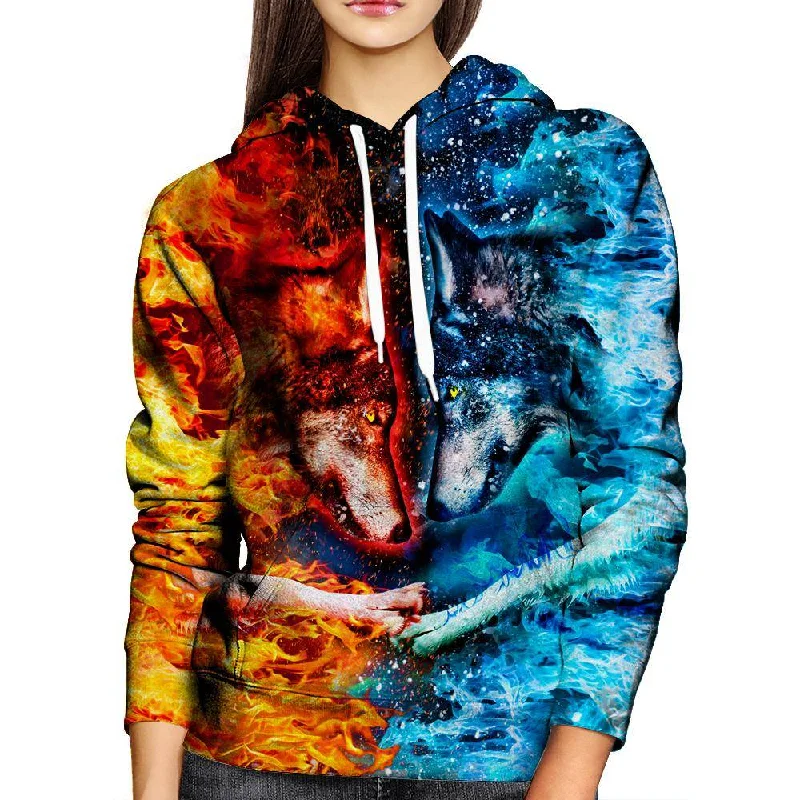 Fire and Ice Womens Hoodie