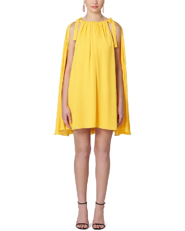 Carolina Herrera Ruched Neck Halter Mini Dress