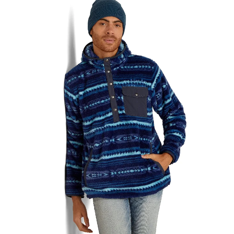 Ariat Men's Polar Bear Fleece Blue Depths Serape Hoodie 10046657