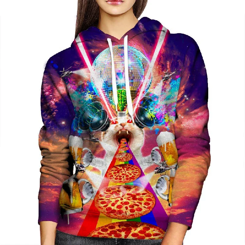 Crazy Cat Womens Hoodie