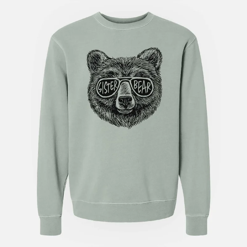 Sister Bear - Unisex Pigment Dyed Crew Sweatshirt