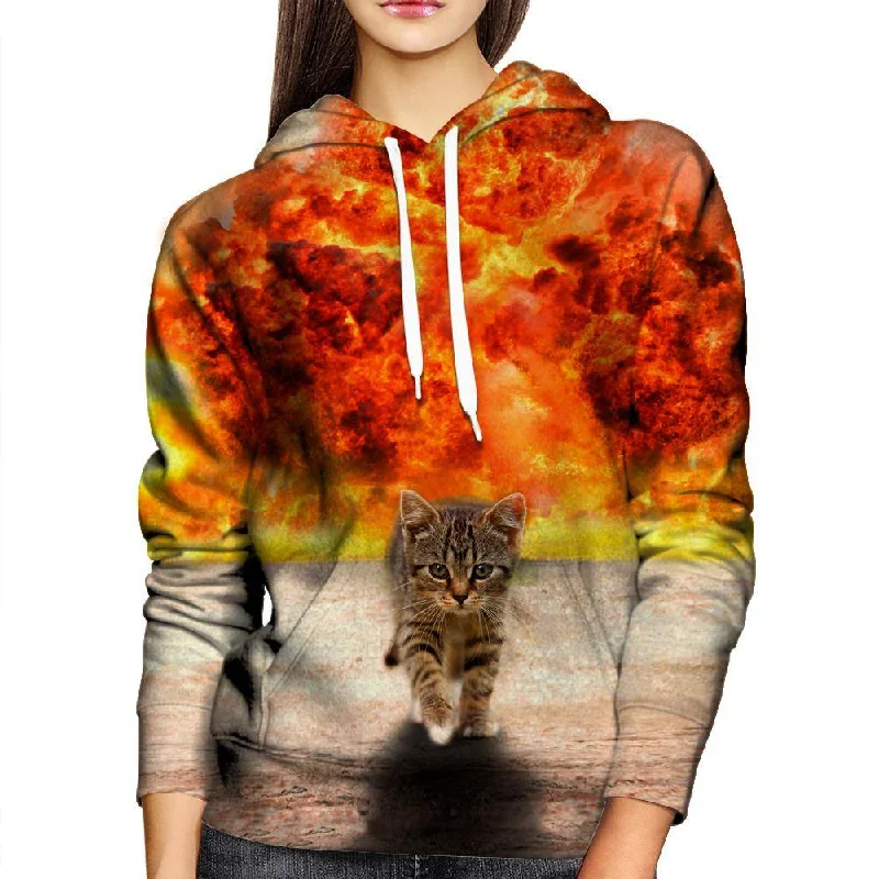 Kitty Explosion Womens Hoodie