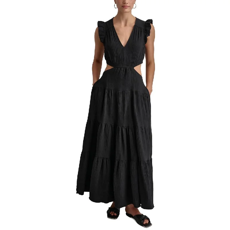 Womens Gauze Open Back Maxi Dress