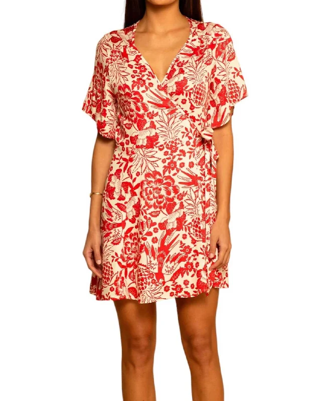 Monterey Wrap Dress In Red