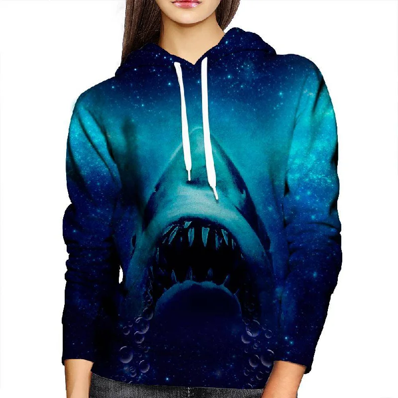 Galactic Shark Womens Hoodie