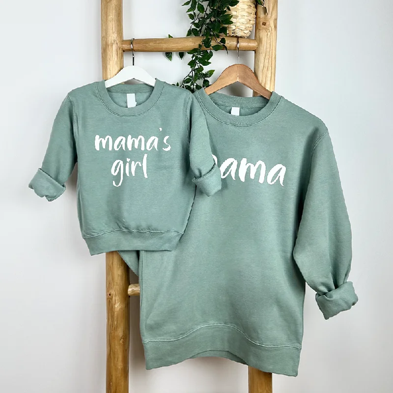 Mama & Mama's Girl Script Matching Sweatshirts