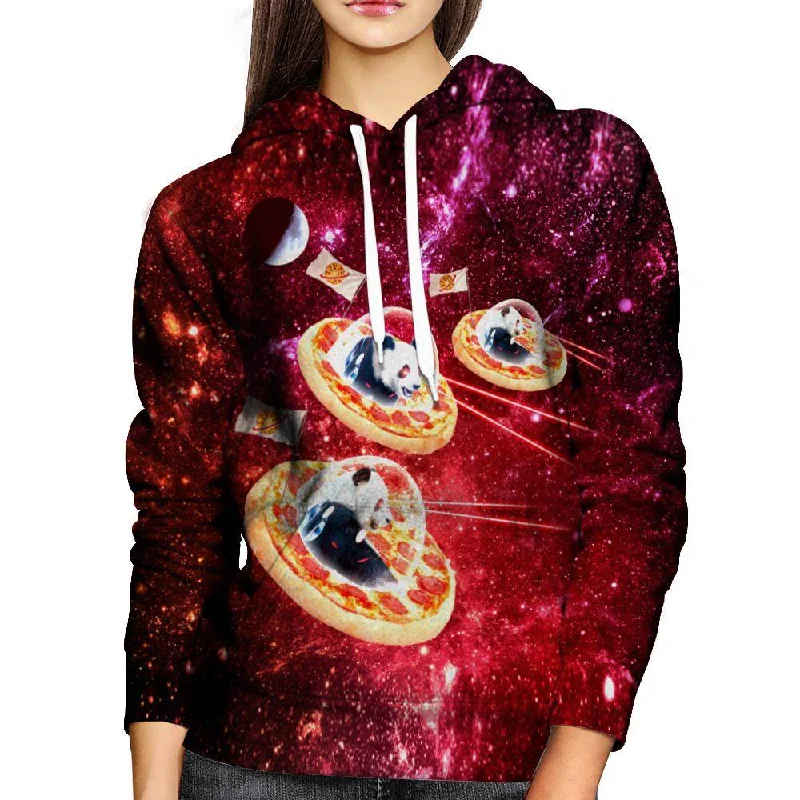 Alien Panda Womens Hoodie