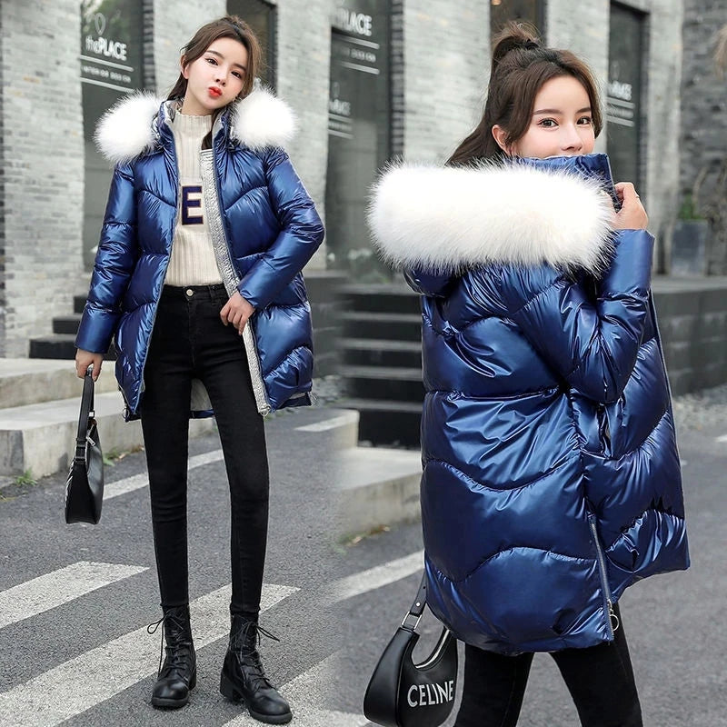 Winter Jacket Women Clothes Vintage Warm Coat Female Women's Down Cotton Jacket