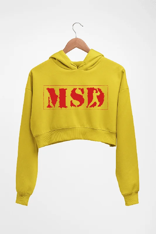 MS Dhoni (MSD) Crop HOODIE FOR WOMEN