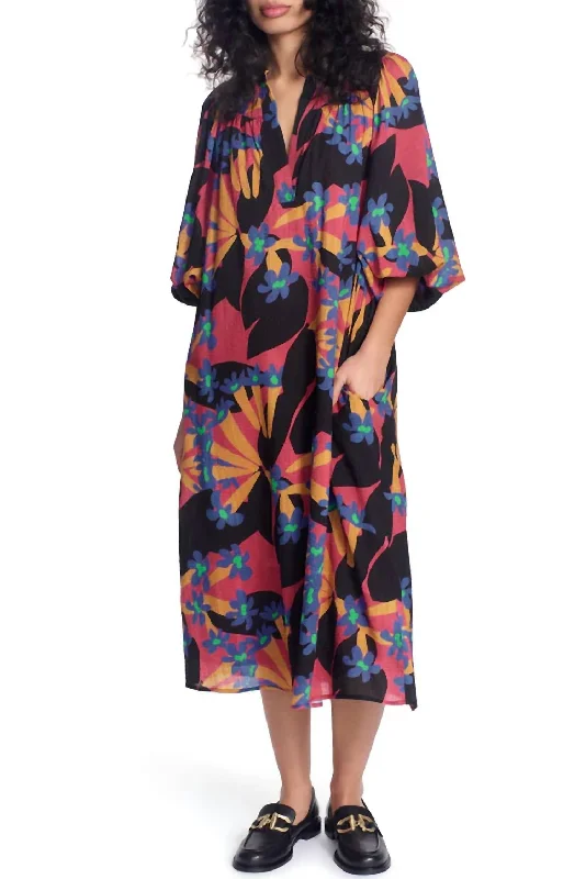 Leslie Midi Dress In Multi