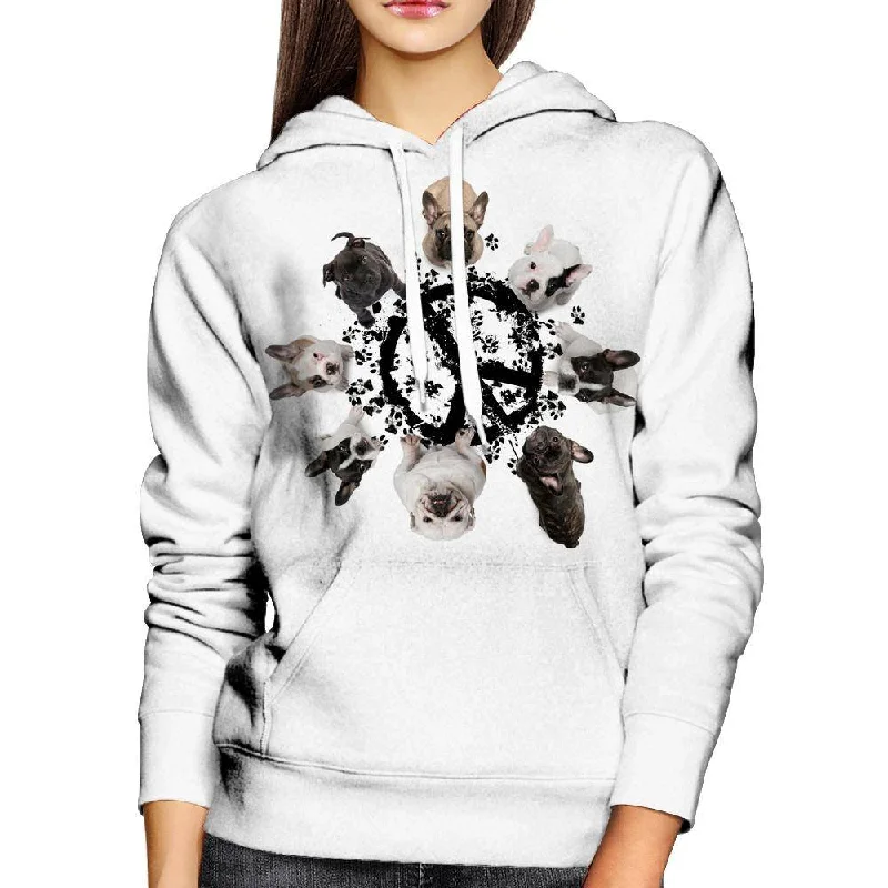 Doggy Peace Womens Hoodie