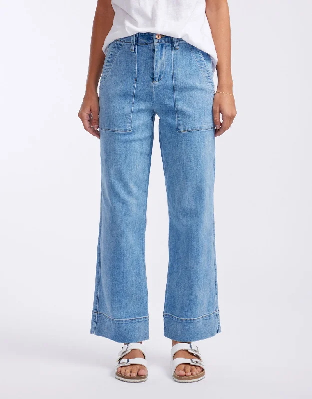 Celeste Wide Leg Jeans - 70's Blue