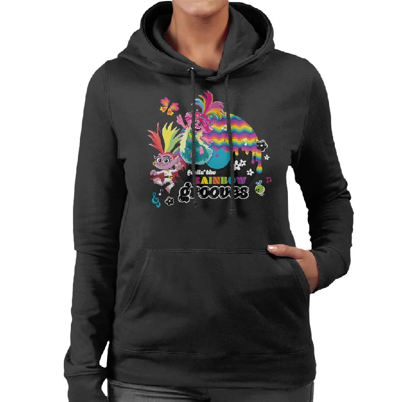 Trolls Feelin The Rainbow Grooves Women's Hooded Sweatshirt