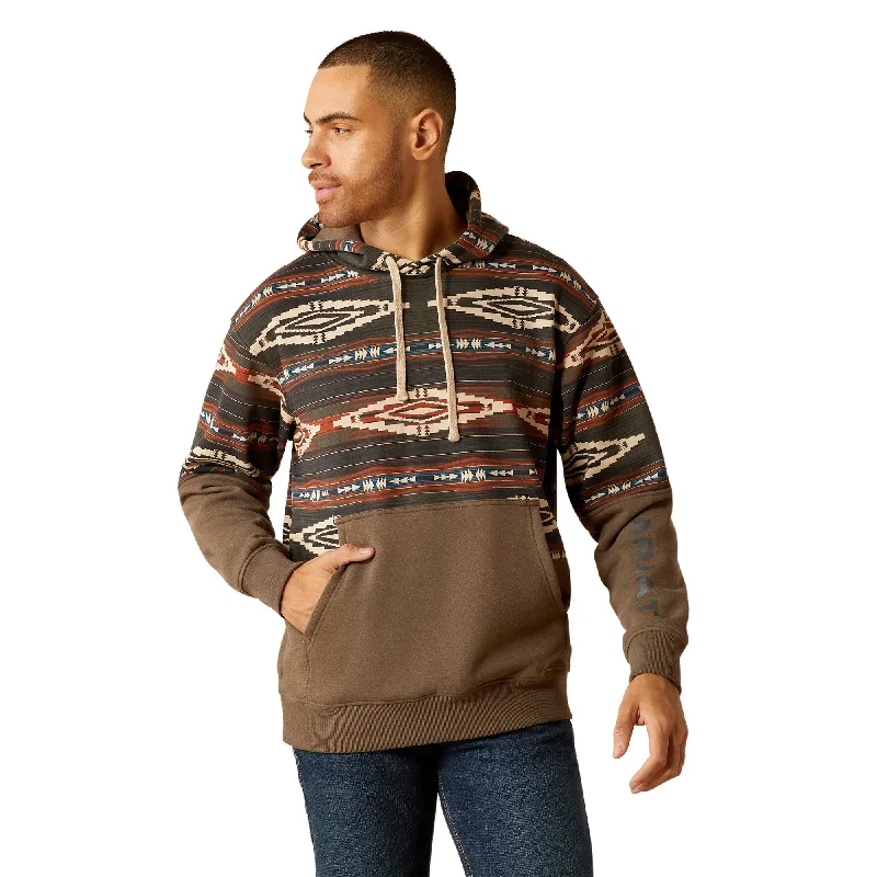 Ariat Men's Color Block Brindle Hoodie 10052452