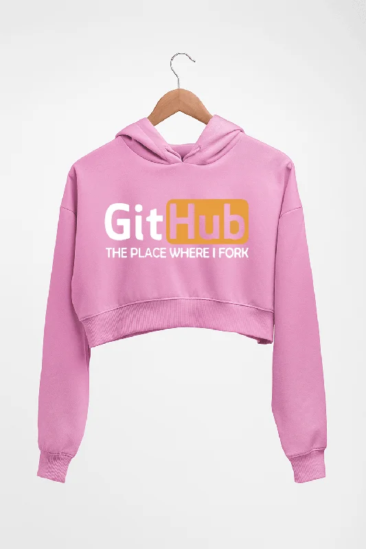 GitHub Crop HOODIE FOR WOMEN