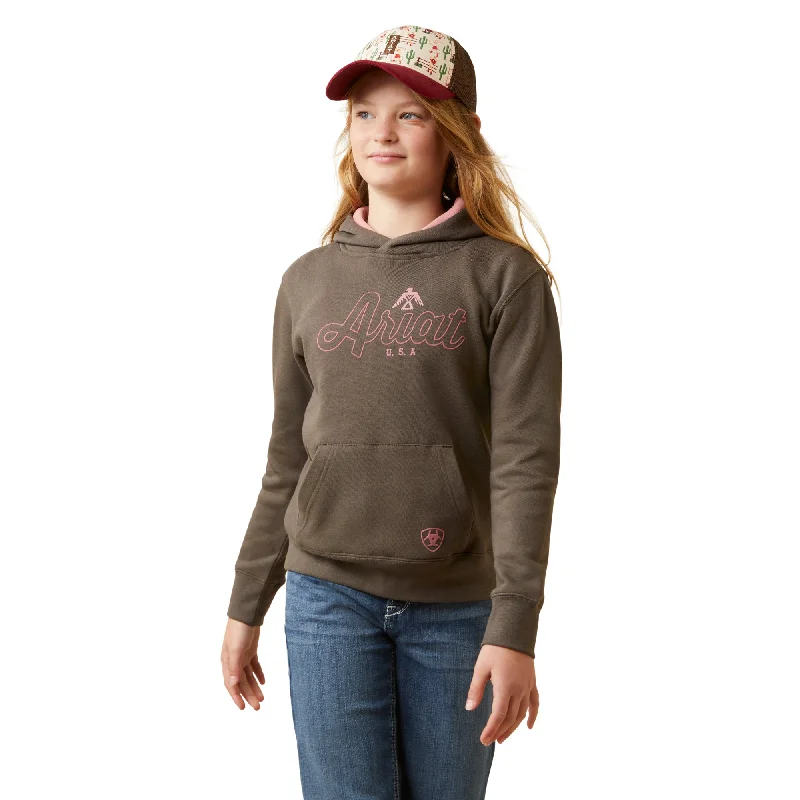 Ariat Youth Girl's Thunderbird Banyan Bark Brown Hoodie 10046458