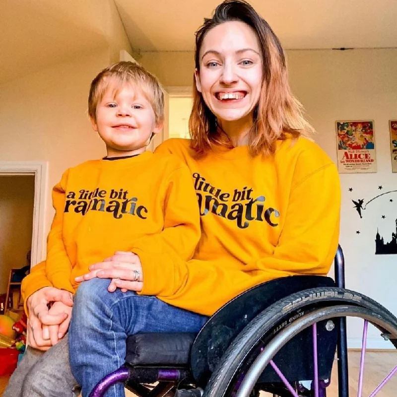 Little Bit Dramatic Mum & Kid Matching Mustard Sweatshirts