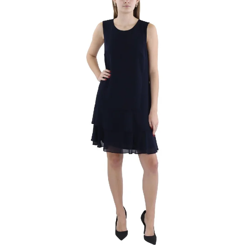 Womens Mini Sleeveless Shift Dress