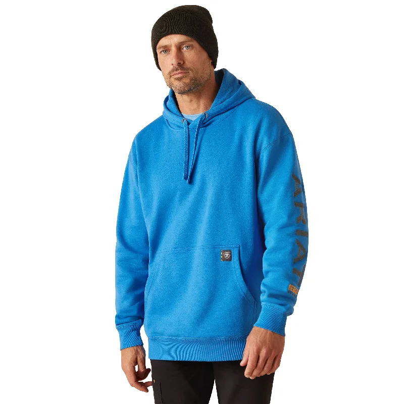 Ariat Men's Rebar Graphic Campanula Blue Work Hoodie 10048868