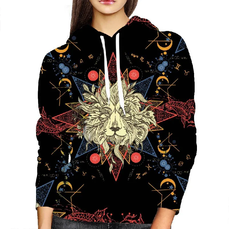 Lion Zodiac Womens Hoodie