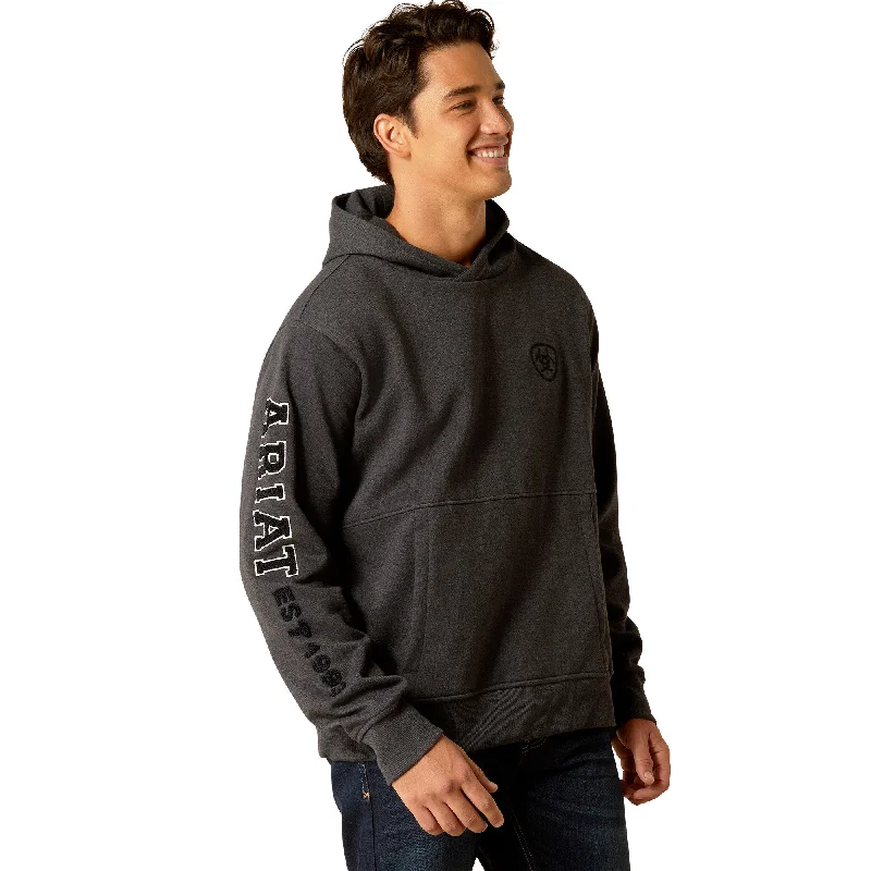 Ariat Men's Rabere Logo Charcoal Hoodie 10046332