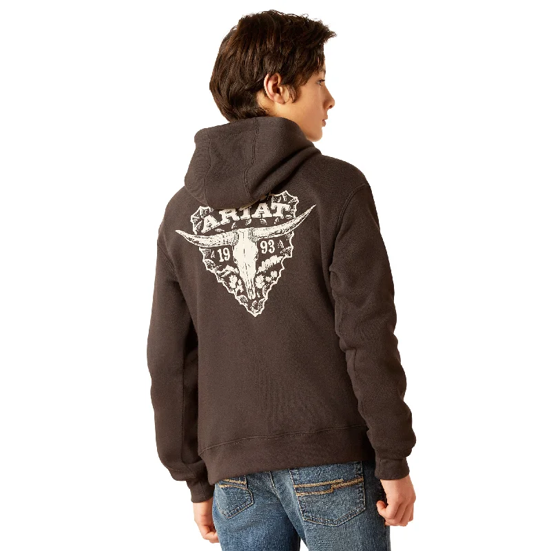 Ariat Youth Boy's Phantom Arrowhead 2.0 Brown Hoodie 10046474